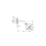 سماعة كوزمو 4 سرعه بالمخرج الحائطي تيمبيستا كروم من جروهي - Image 2