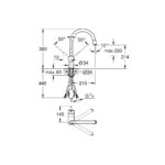 خلاط مطبخ قابل للسحب مينتا سوبر ستيل من جروهي (32918DC0) - Image 2