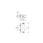 خلاط بانيو جروهي ثرموستات 34464001 جروثيرم2000 كروم