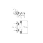 خلاط بانيو جروهي ثرموستات 34779000 جروثيرم1000 كروم