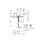 خلاط حوض جروهي باو كوزمو 36451000 يعمل بالأشعة بالبطارية كروم