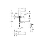 خلاط حوض جروهي باو كوزمو 36453000 يعمل بالأشعة بالكهرباء كروم