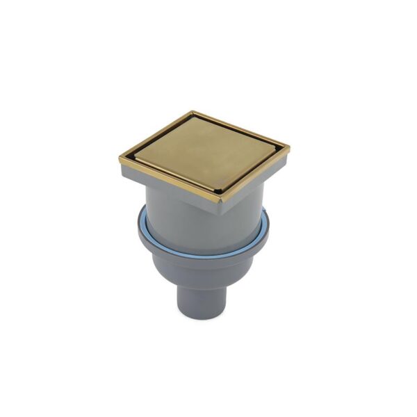 بيبه شاور بالوش 10سم DL-06-10GV تصريف رأسي ذهبي مط من بيورا