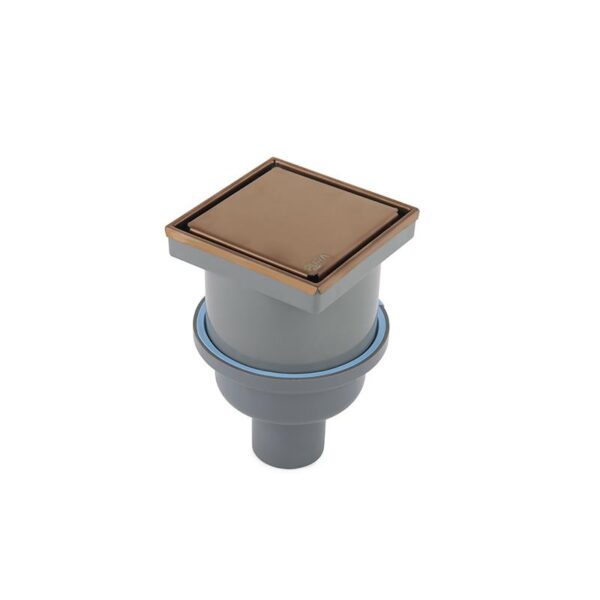 بيبه شاور بالوش 10سم DL-06-10RGV تصريف رأسي روز جولد مط من بيورا