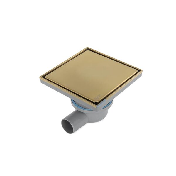 بيبه حمام بالوش 20سم DL-06-20GH تصريف أفقي ذهبي مط من بيورا