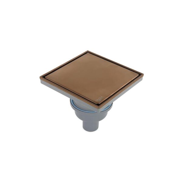 بيبه حمام بالوش 20سم DL-06-20RGV تصريف رأسي روز جولد مط من بيورا