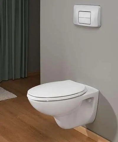 مرحاض معلق بالدش و السديلي البلاستيك ثقيل سبيس برجامون من ايديال ستاندر