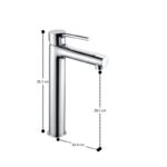 خلاط حوض اكس لارج بالطابق رولز فانتوم بلاك من جواد - Image 2