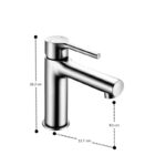 خلاط حوض وسط بالطابق رولز فانتوم بلاك من جواد - Image 2