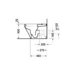تواليت أرضي ملاصق للحائط بالدش و السديلي سوفت كلوز ديوراستايل أبيض من ديورافيت - Image 4