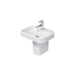 حوض 50سم ديورافيت هابي داي2 أبيض بالعامود المعلق