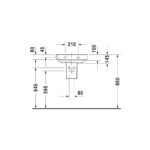 حوض 50سم بالعامود المعلق هابي داي2 أبيض من ديورافيت - Image 3