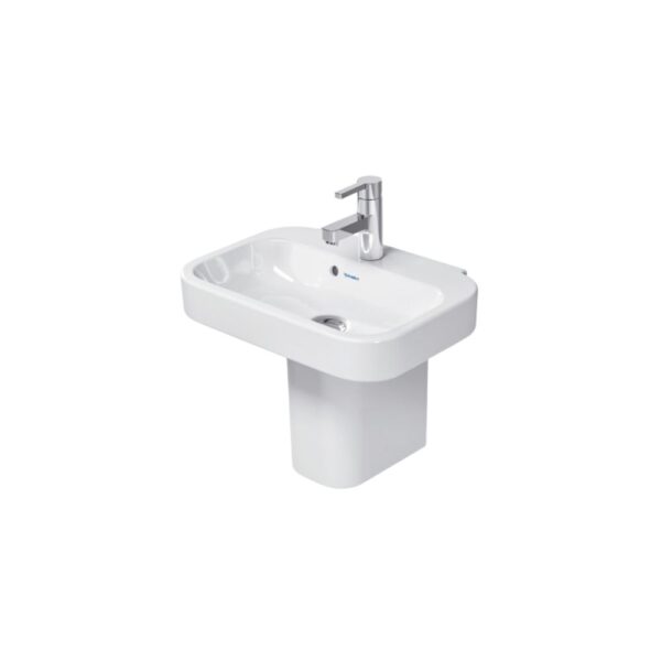 حوض 50سم ديورافيت هابي داي2 أبيض بالعامود المعلق