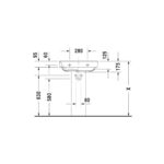 حوض 60سم بالعامود الطويل هابي داي2 أبيض من ديورافيت - Image 3