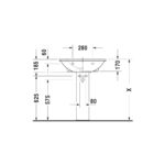 حوض 65سم بالعامود الطويل دارلينج نيو أبيض من ديورافيت - Image 3