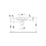 حوض 65سم بالعامود المعلق هابي داي2 أبيض من ديورافيت - Image 3
