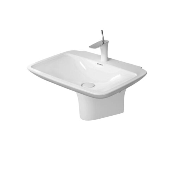 حوض 70سم ديورافيت بيورافيدا بالعامود المعلق أبيض