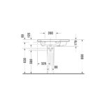 حوض 80سم شمال بالعامود الطويل ديوراستايل أبيض من ديورافيت - Image 3