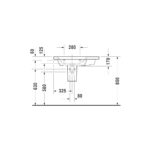 حوض 80سم شمال بالعامود المعلق ديوراستايل أبيض من ديورافيت - Image 3