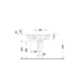 حوض 80سم يمين بالعامود الطويل ديوراستايل أبيض من ديورافيت - Image 3