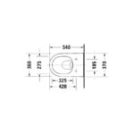 مرحاض معلق بالدش و المحبس و السديلي سليم سوفت كلوز دي نيو أبيض من ديورافيت - Image 2