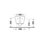 مرحاض معلق بالدش و المحبس و السديلي سليم سوفت كلوز دي نيو أبيض من ديورافيت - Image 3