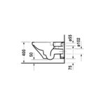 مرحاض معلق بالدش و السديلي سوفت كلوز ديوراستايل أسود من ديورافيت - Image 4