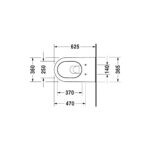 مرحاض معلق بالدش و السديلي سوفت كلوز دارلينج نيو أبيض من ديورافيت - Image 2