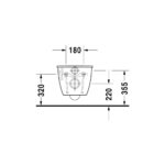 مرحاض معلق بالدش و السديلي سوفت كلوز دارلينج نيو أبيض من ديورافيت - Image 3