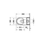 مرحاض معلق كومبي بالدش و السديلي سوفت كلوز و الشاسيه نمبر وان أبيض من ديورافيت - Image 2