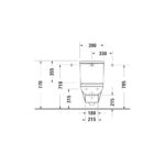 مرحاض معلق كومبي بالدش و السديلي سوفت كلوز و الشاسيه نمبر وان أبيض من ديورافيت - Image 3