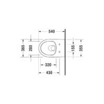 مرحاض معلق بالدش و السديلي سوفت كلوز نمبر وان أبيض من ديورافيت - Image 2