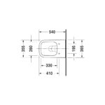 مرحاض معلق بالدش و السديلي سوفت كلوز هابي داي2 أبيض من ديورافيت - Image 2