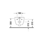 مرحاض معلق بالدش و السديلي سوفت كلوز هابي داي2 أبيض من ديورافيت - Image 3