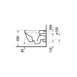 مرحاض معلق بالدش و السديلي سوفت كلوز هابي داي2 أبيض من ديورافيت - Image 4