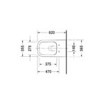 مرحاض معلق بالدش و السديلي سوفت كلوز هابي داي2 كومفورت أبيض من ديورافيت - Image 2