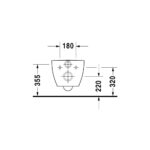 مرحاض معلق بالدش و السديلي سوفت كلوز هابي داي2 كومفورت أبيض من ديورافيت - Image 3