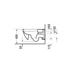 مرحاض معلق بالدش و السديلي سوفت كلوز هابي داي2 كومفورت أبيض من ديورافيت - Image 4