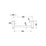 مسند يد للبانيو دي كود كروم من ديورافيت - Image 2