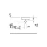 حوض 54سم ساقط رخامة دي كود أبيض من ديورافيت - Image 3