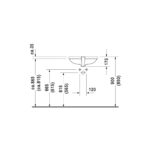 حوض 49سم تحت سطح أفقي دي كود أبيض من ديورافيت - Image 3