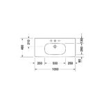 حوض 105سم لوحدة موبيليا دي كود أبيض من ديورافيت - Image 2