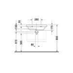 حوض 65سم لوحدة موبيليا دي كود برجامون من ديورافيت - Image 3