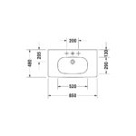 حوض 85سم لوحدة موبيليا دي كود أبيض من ديورافيت - Image 2