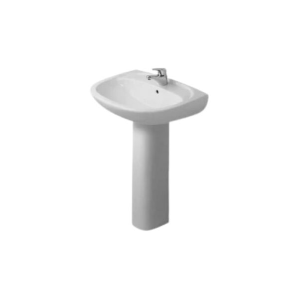 حوض ديورافيت ديورابلاس 55سم أبيض بالعامود الطويل