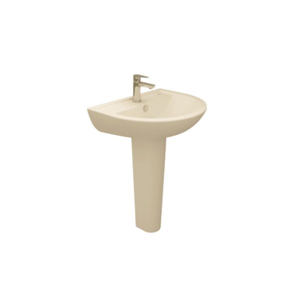 حوض 55سم روزيتا بالعامود الطويل برجامون ساني بيور