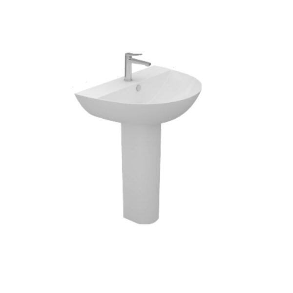 حوض 70سم تايتن بالعامود الطويل أبيض