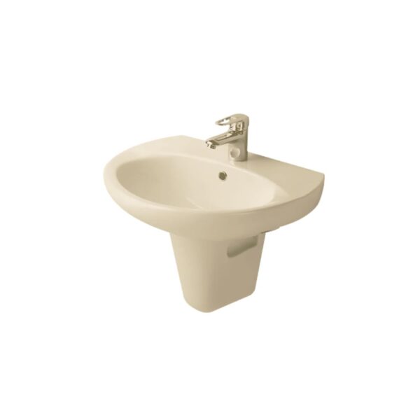 حوض ديورافيت 55سم ايميليا برجامون بالعامود المعلق