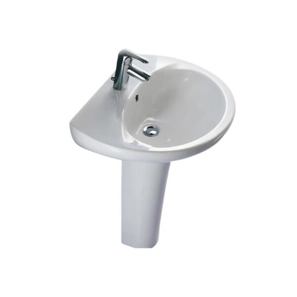 حوض ديورافيت 73سم ديون أبيض بالعامود الطويل