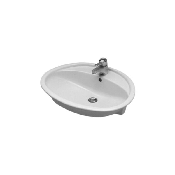 حوض ديورافيت 0474650000 جافا أبيض ساقط رخامة 65سم بفتحة خلاط